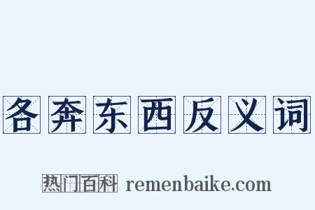 各奔东西反义词是什么意思的图片